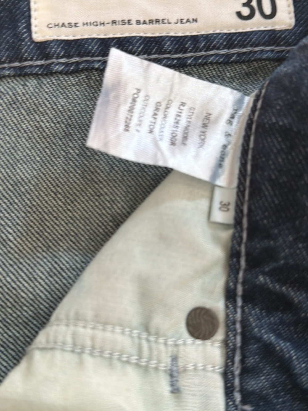 Rag&Bone Chase High-Rise Barrel Jeans ~ Grafton Wash ~ NWT - Picture 5 of 11